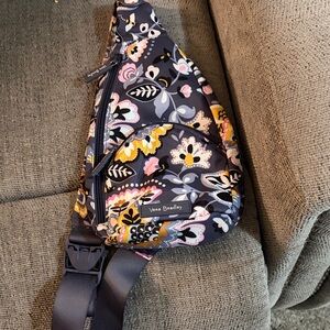 Vera Bradley Lighten Up Essential Sling Backpack in "Charmont Meadow" pattern